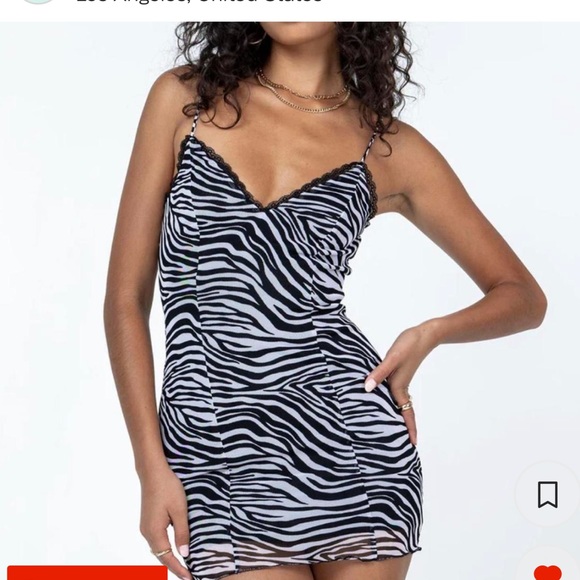 Princess polly Keisha Mini Dress Zebra - Picture 1 of 1
